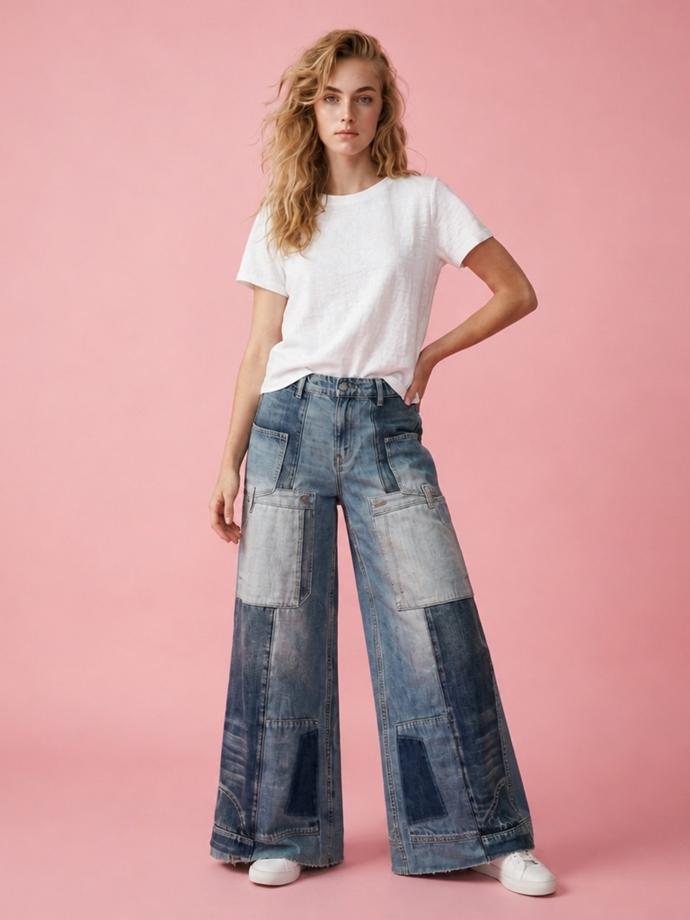 Oli & Hali Wide Leg Pocket Jeans